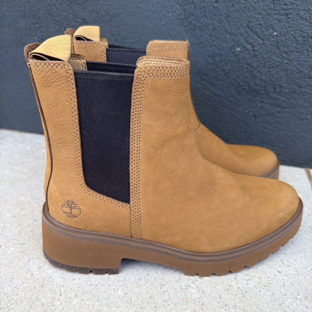 Timberland Womens Size 7.5  Carnaby Cool Wheat Nubuck Chelsea Boots NEW Shoes